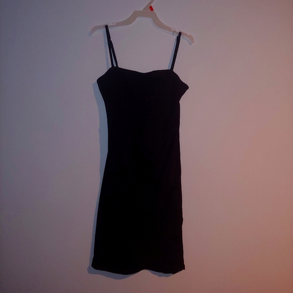 Brand New Black Ruched Mini Dress - Picture 2 of 5